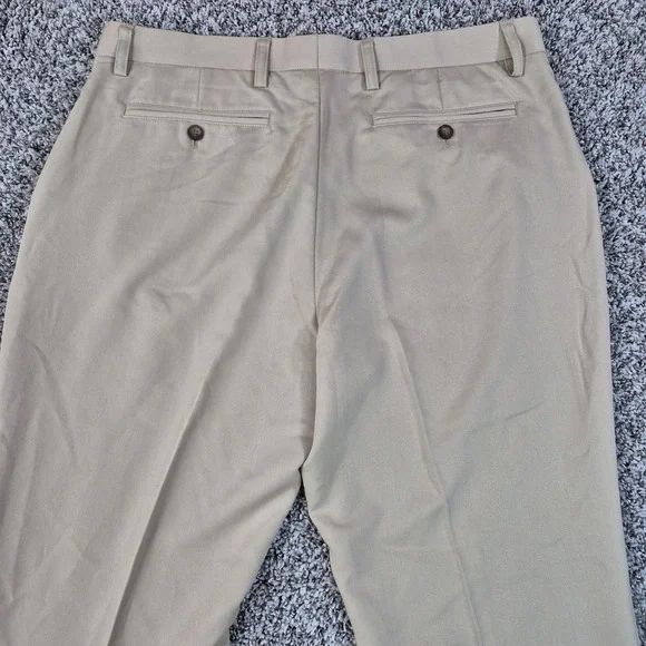 Cutter & Buck Double Pleat Microfiber Dress Pants, Slacks. Beige, 36X32. NWT!! - Picture 8 of 10